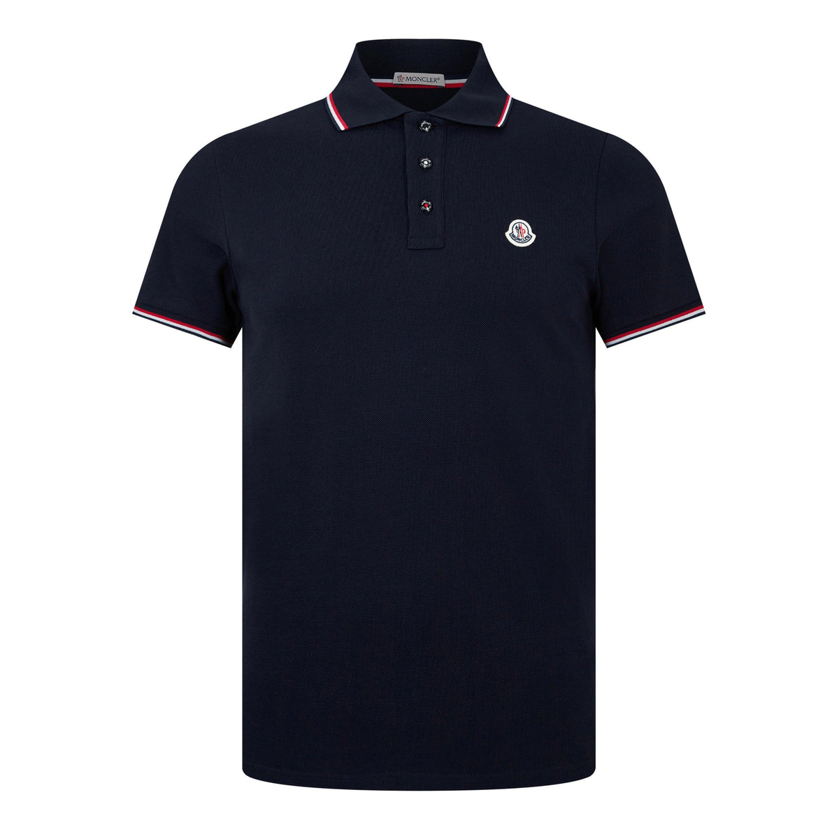 Blue 77X - Moncler - Men's Logo Cotton Maglia Polo Shirt - 5