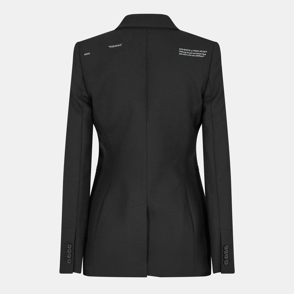 Black/White - Off White - Women's Structured Suit Jacket - 2