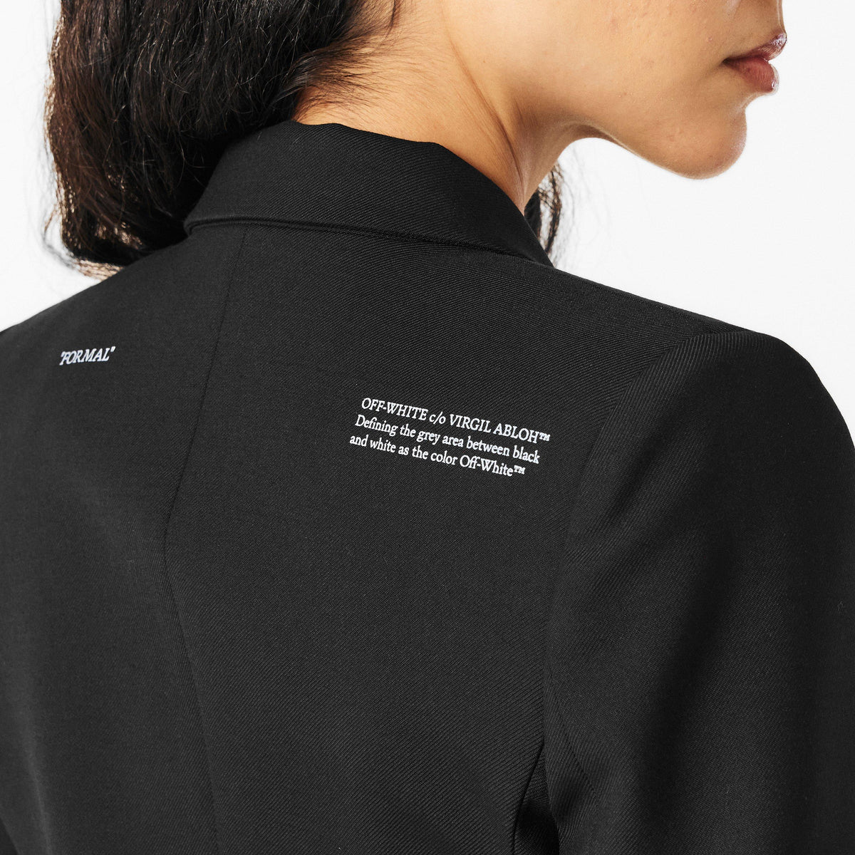 Black/White - Off White - Women's Structured Suit Jacket - 5