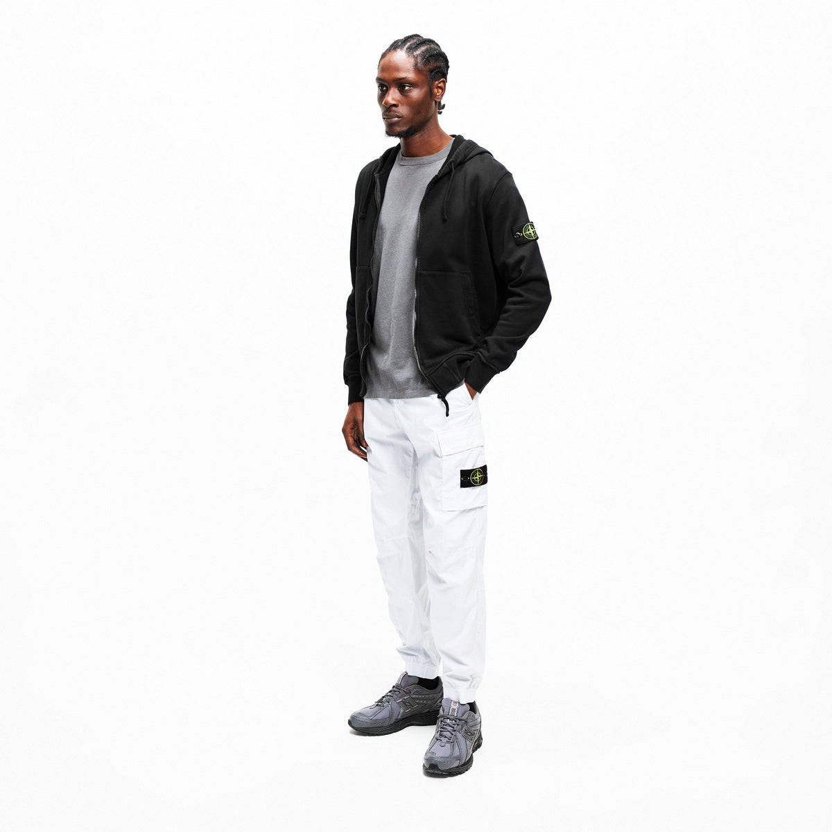 Black V0029 - Stone Island - Men's Full Zip Hooded Fleece - 6