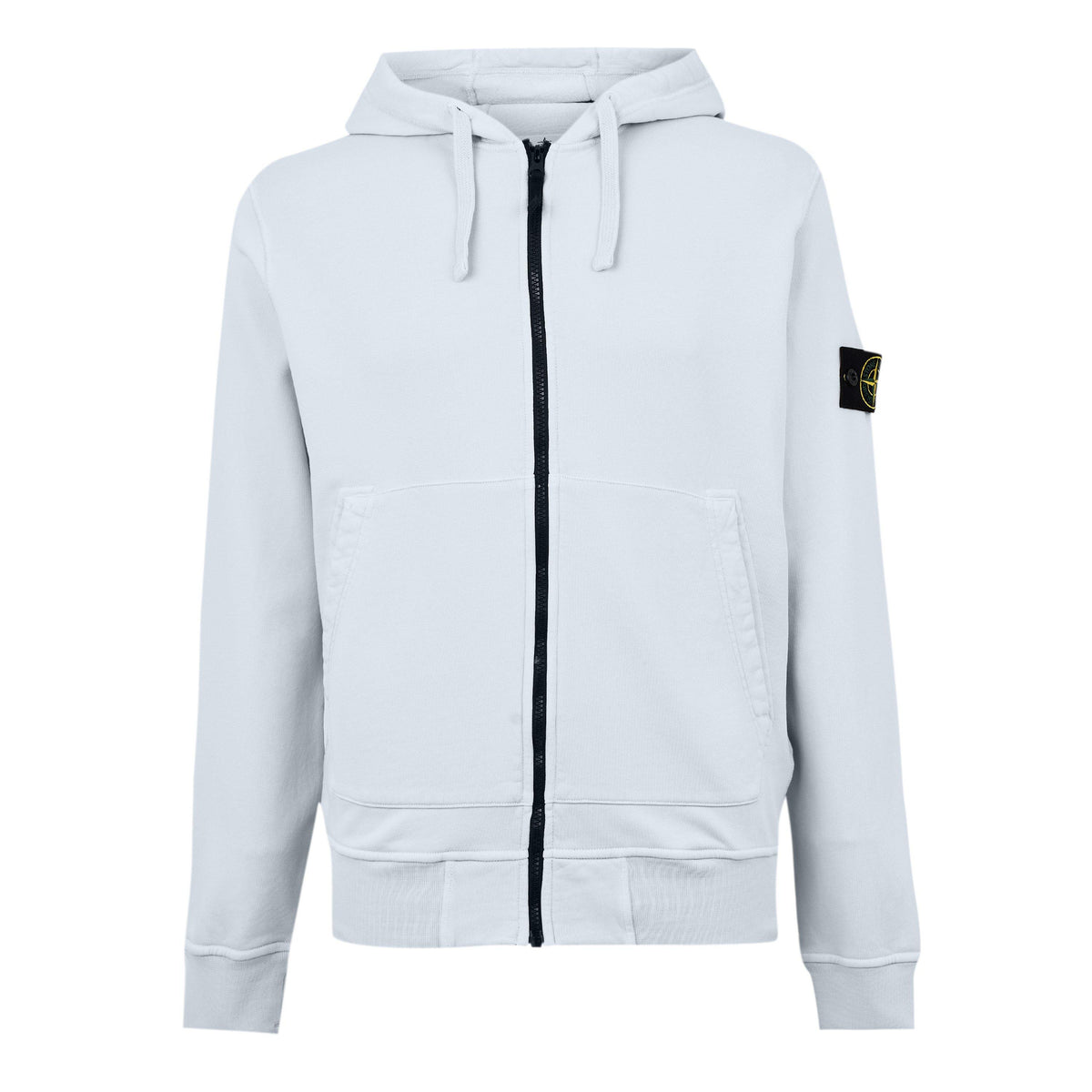 Sky Blue V0041 - Stone Island - Men's Full Zip Hooded Fleece - 1
