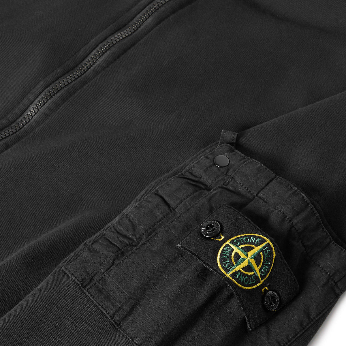 Black V0029 - Stone Island - Mens Fleece Track Jacket - 5