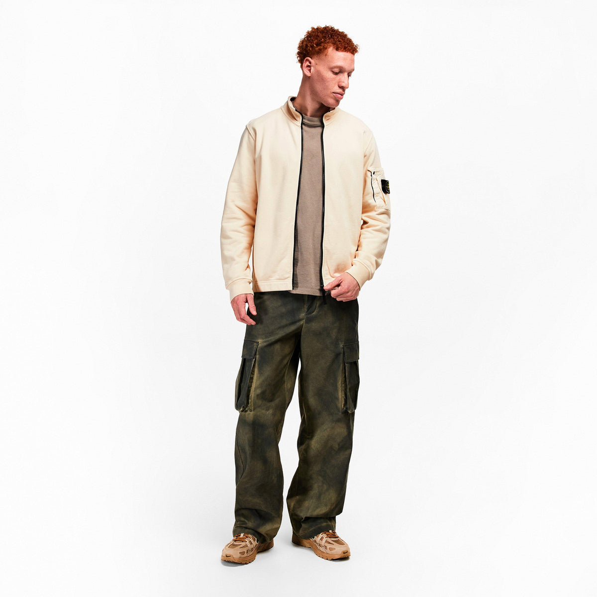 Ivory V0093 - Stone Island - Mens Fleece Track Jacket - 6