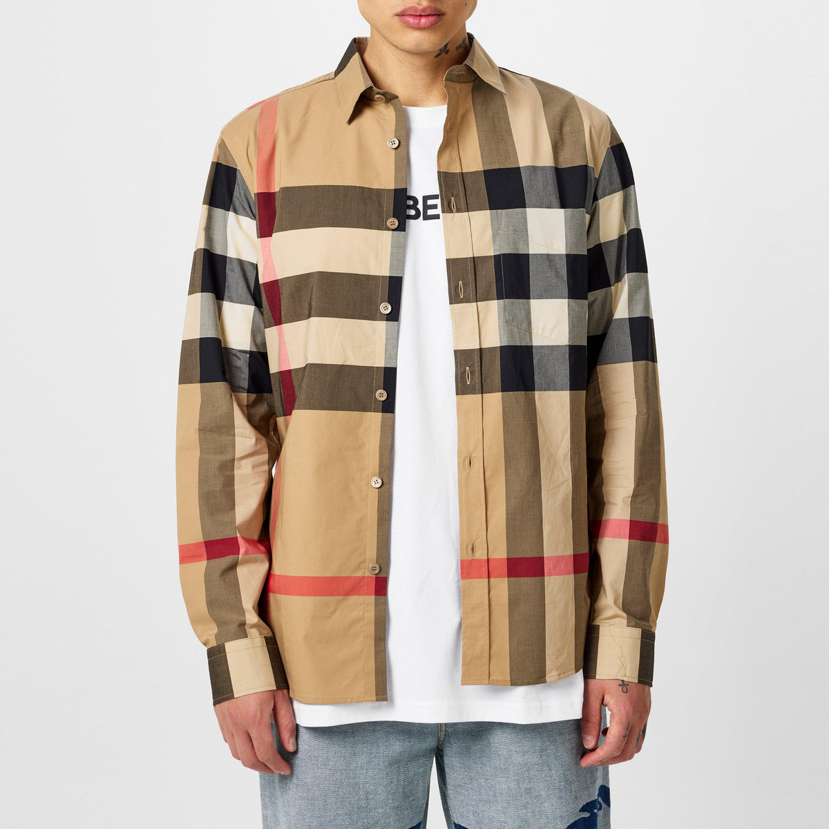 Arc B Chk A7028 - Burberry - Somerton Long Sleeved Shirt - 2