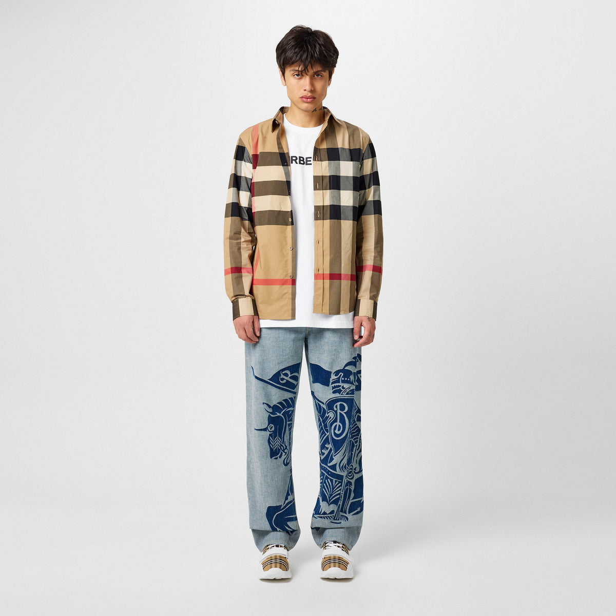 Arc B Chk A7028 - Burberry - Somerton Long Sleeved Shirt - 5