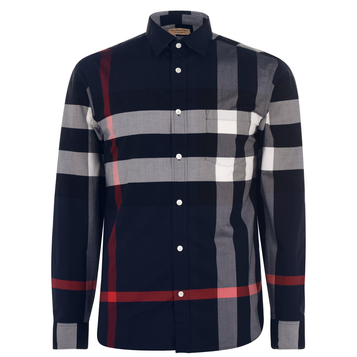Navy Chck A1960 - Burberry - Somerton Long Sleeved Shirt - 1