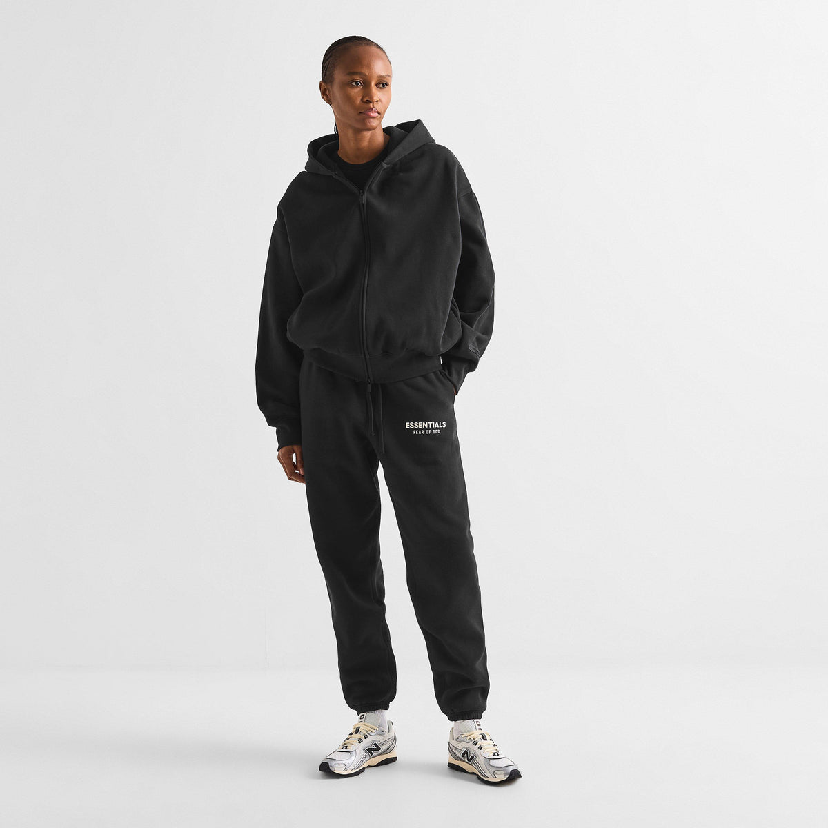 Black - Fear Of God Essentials - Women's Closed Hem Fleece Joggers - 6