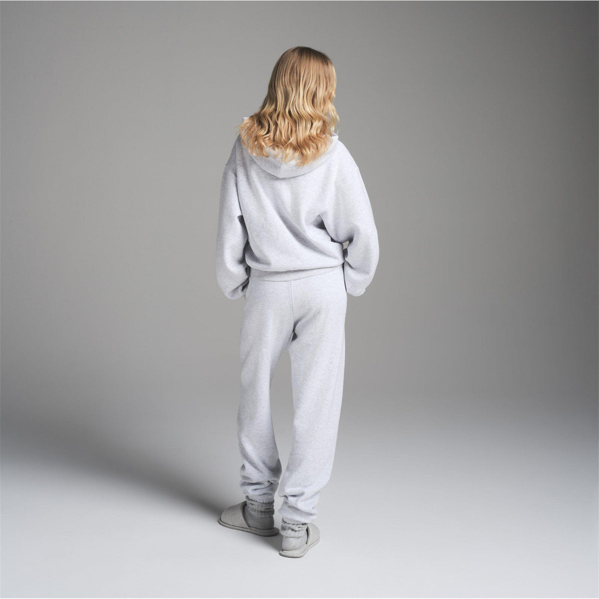 Light Hthr Grey - SKIMS - Womens Cotton Fleece Classic Joggers - 3