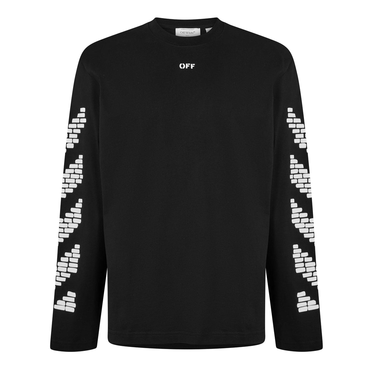 Black - Off White - Men's Long Sleeve T-Shirt - 1