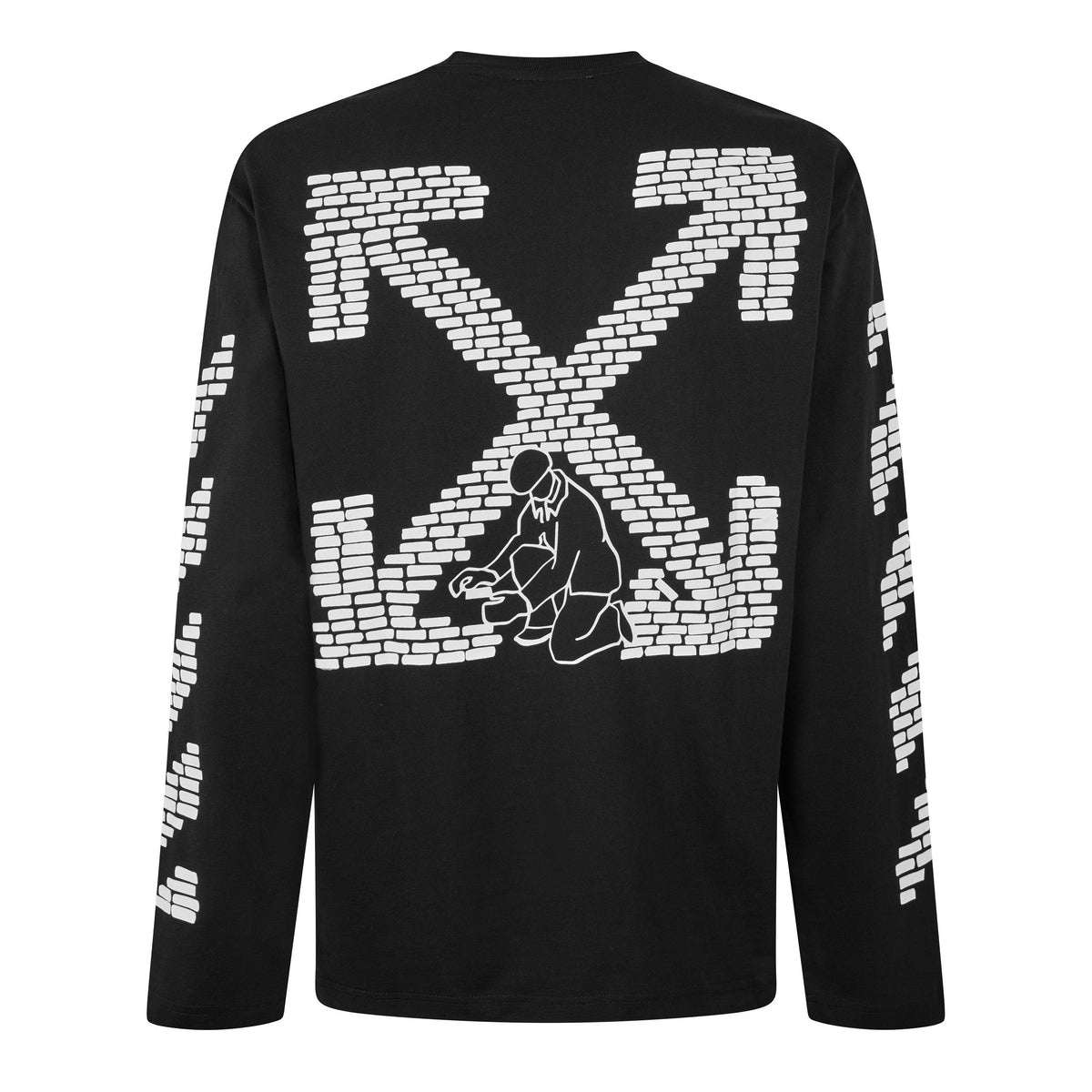 Black - Off White - Men's Long Sleeve T-Shirt - 2