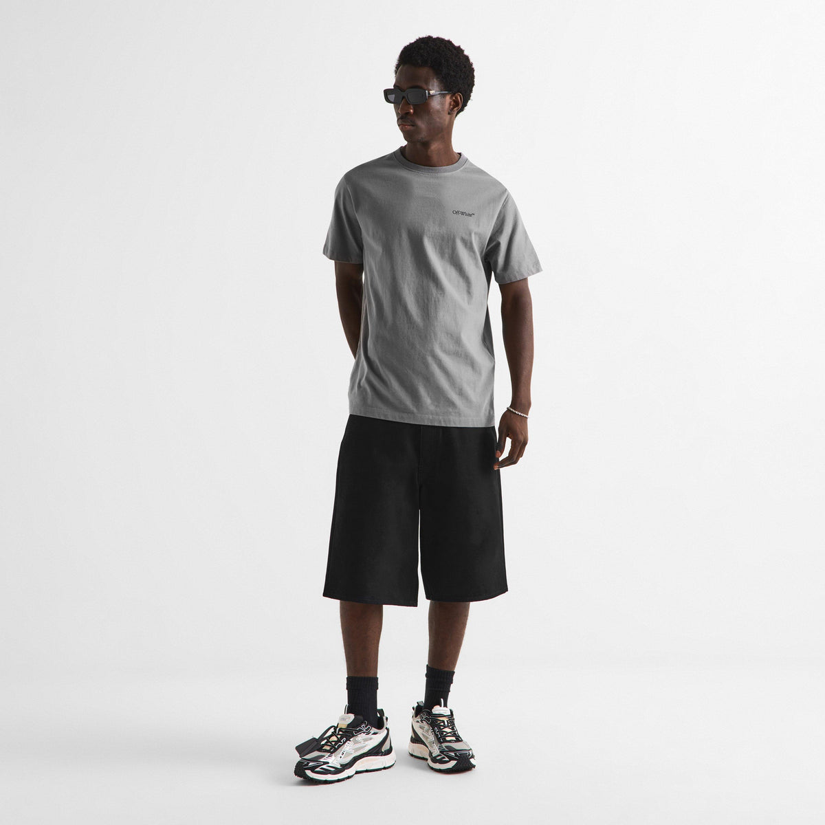 Grey - Off White - Off Marble Arrow Tee Sn72 - 6