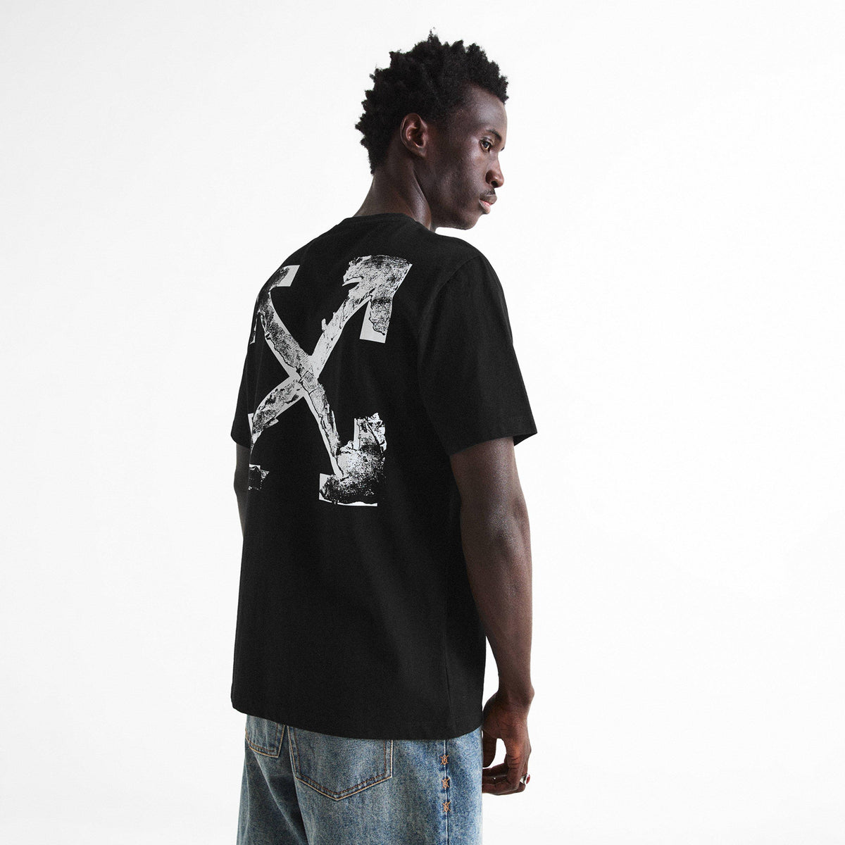 Black - Off White - Off Marble Arrow Tee Sn72 - 4