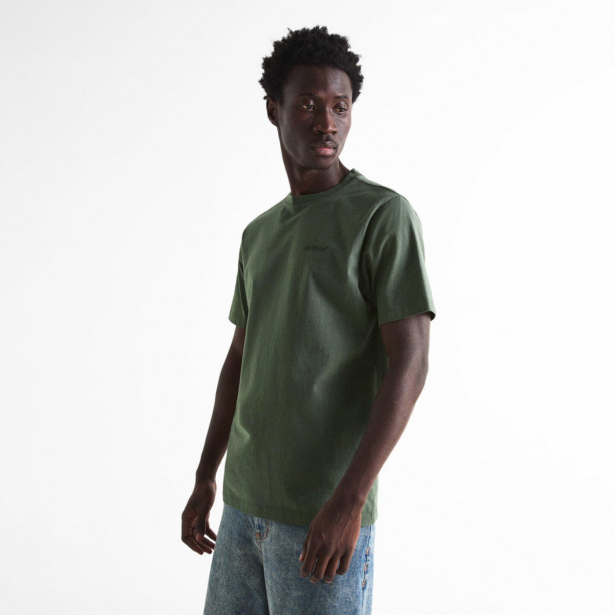 Khaki - Off White - Off Marble Arrow Tee Sn72 - 3