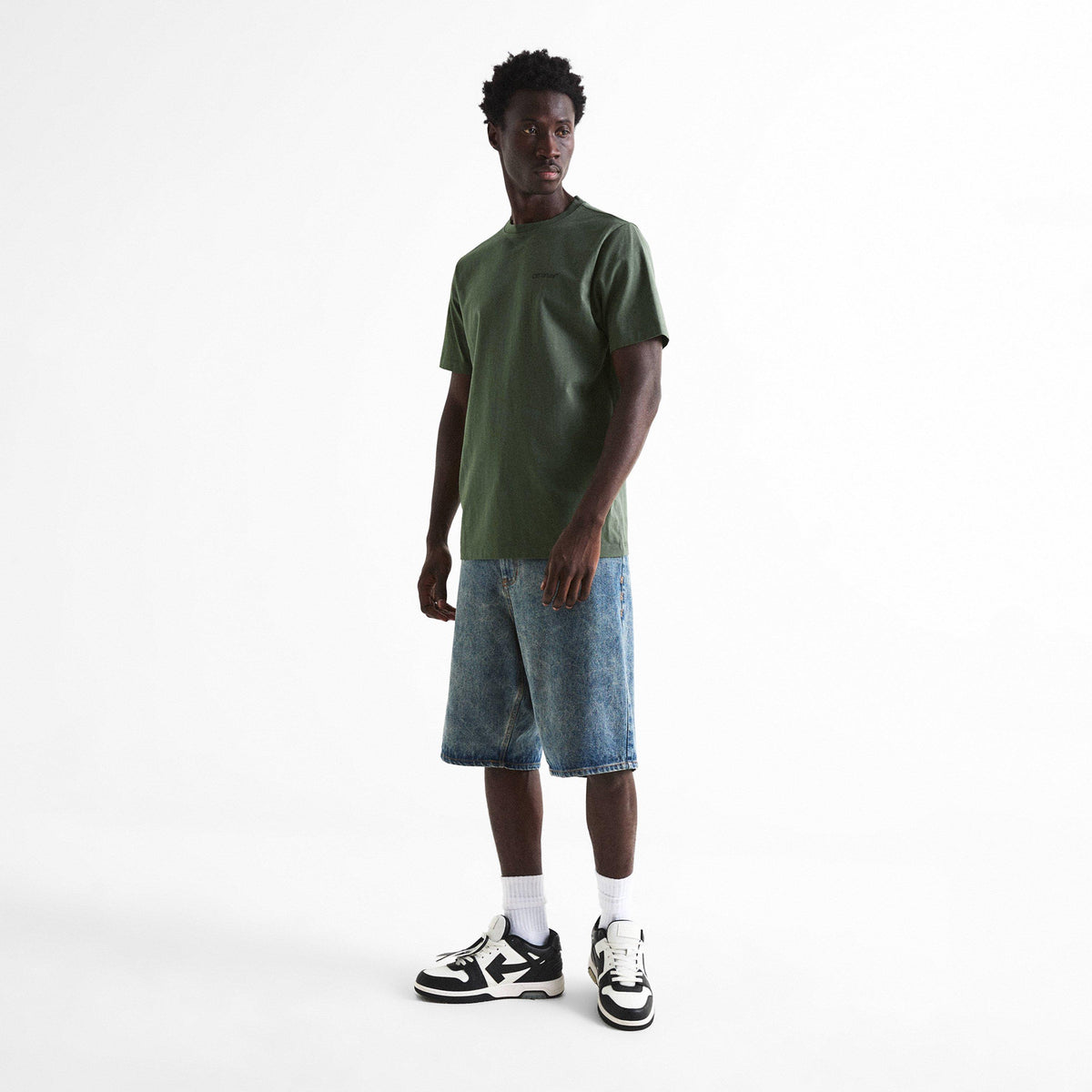 Khaki - Off White - Off Marble Arrow Tee Sn72 - 6