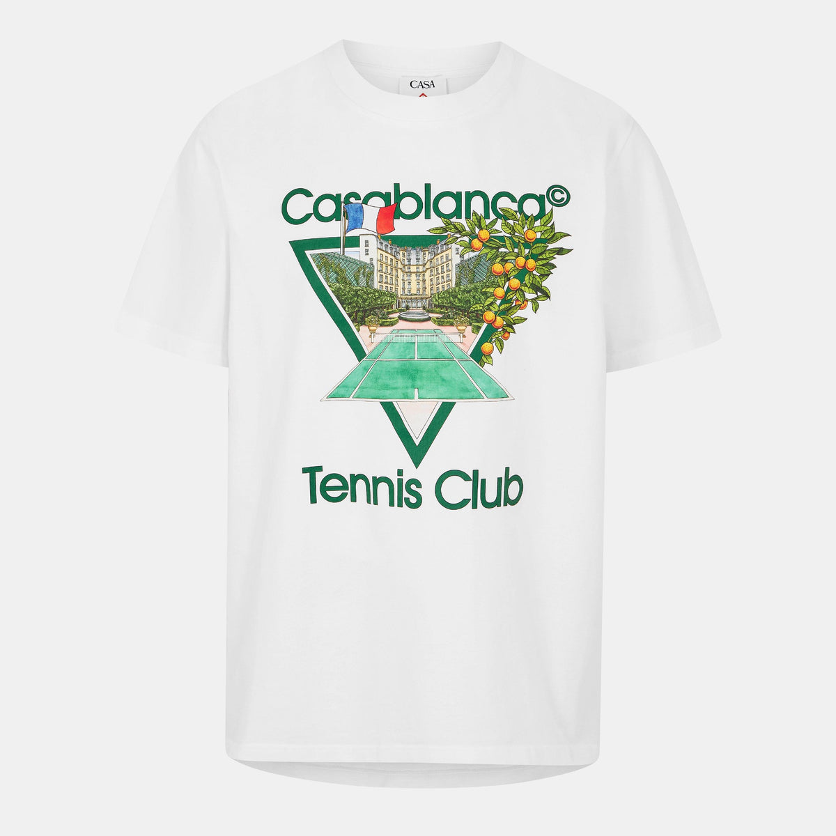 White - Casablanca - Tennis Club Icon T-Shirt - 1