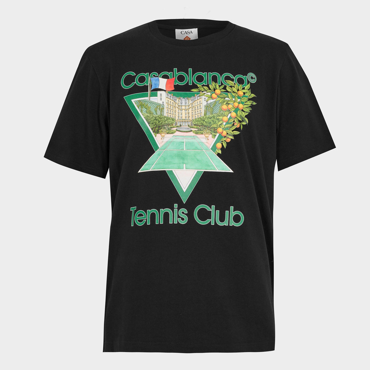 Black - Casablanca - Tennis Club Icon T-Shirt - 1