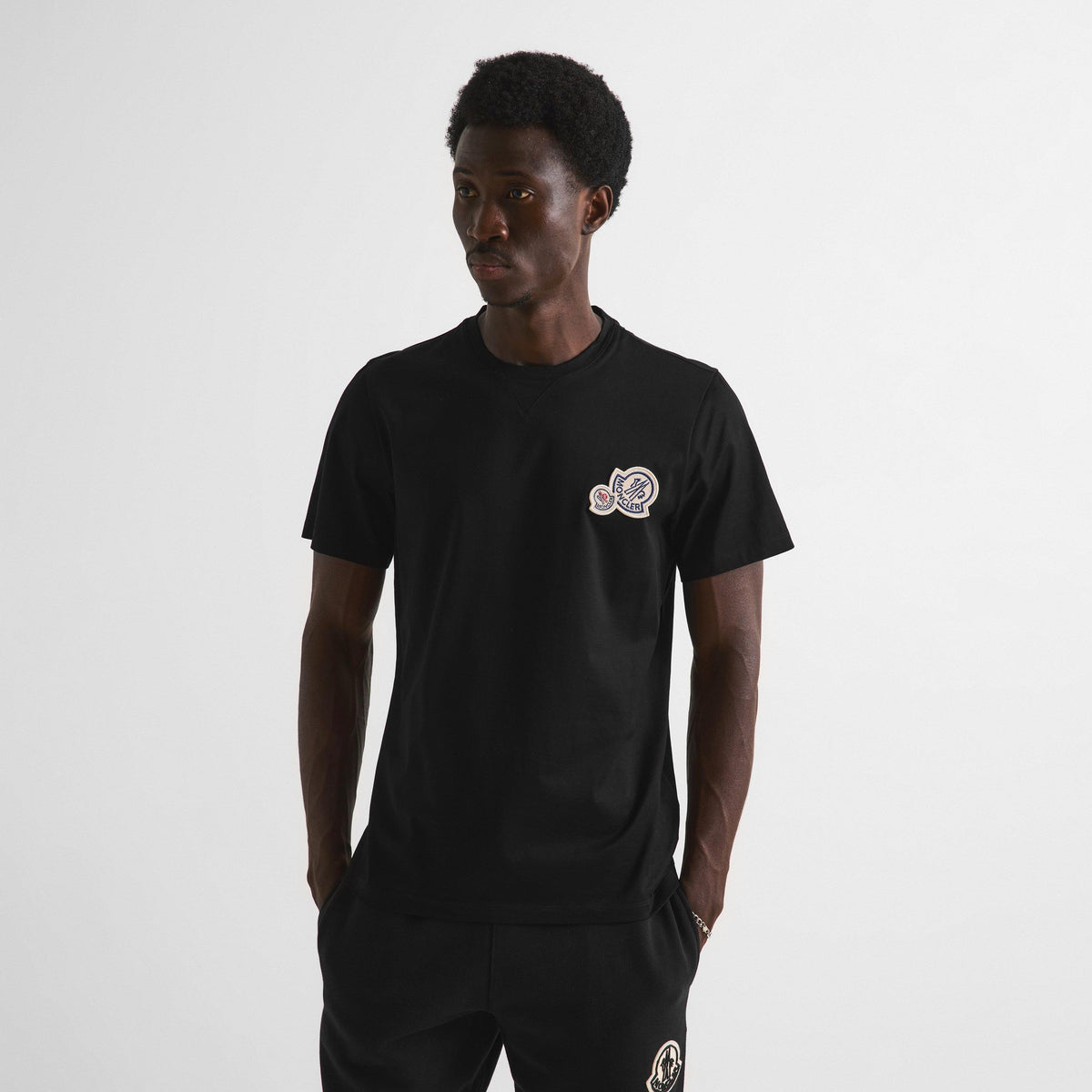 Black 999 - Moncler - Moncler DB Logo Tee Sn64 - 3