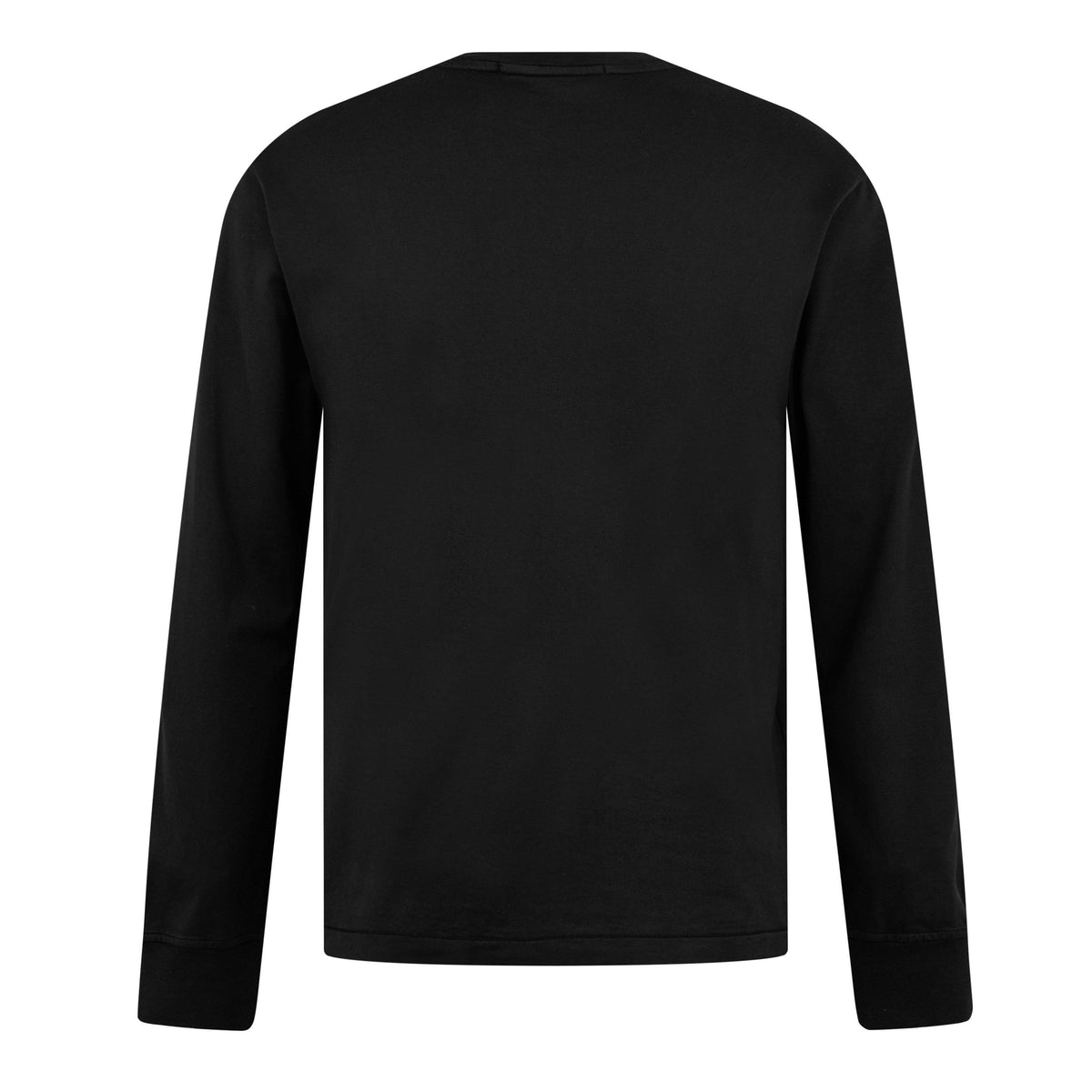 Nero V0029 - Stone Island - Men's Logo Cotton Compass Patch Long Sleeve T-Shirt - 2