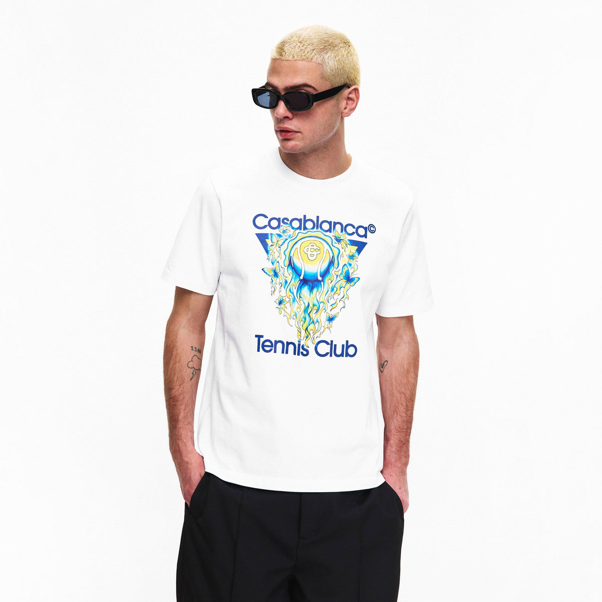 White - Casablanca - Men's Tennis T-Shirt - 3