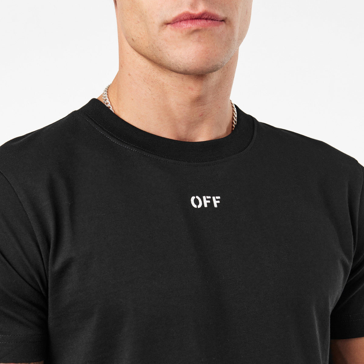 Black-White - Off White - Men's - Crew Neck T-Shirt - 5