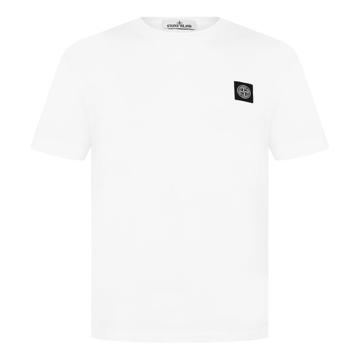 Bianco V0001 - Stone Island - Men's Cotton Compass Logo Patch T-Shirt - 7