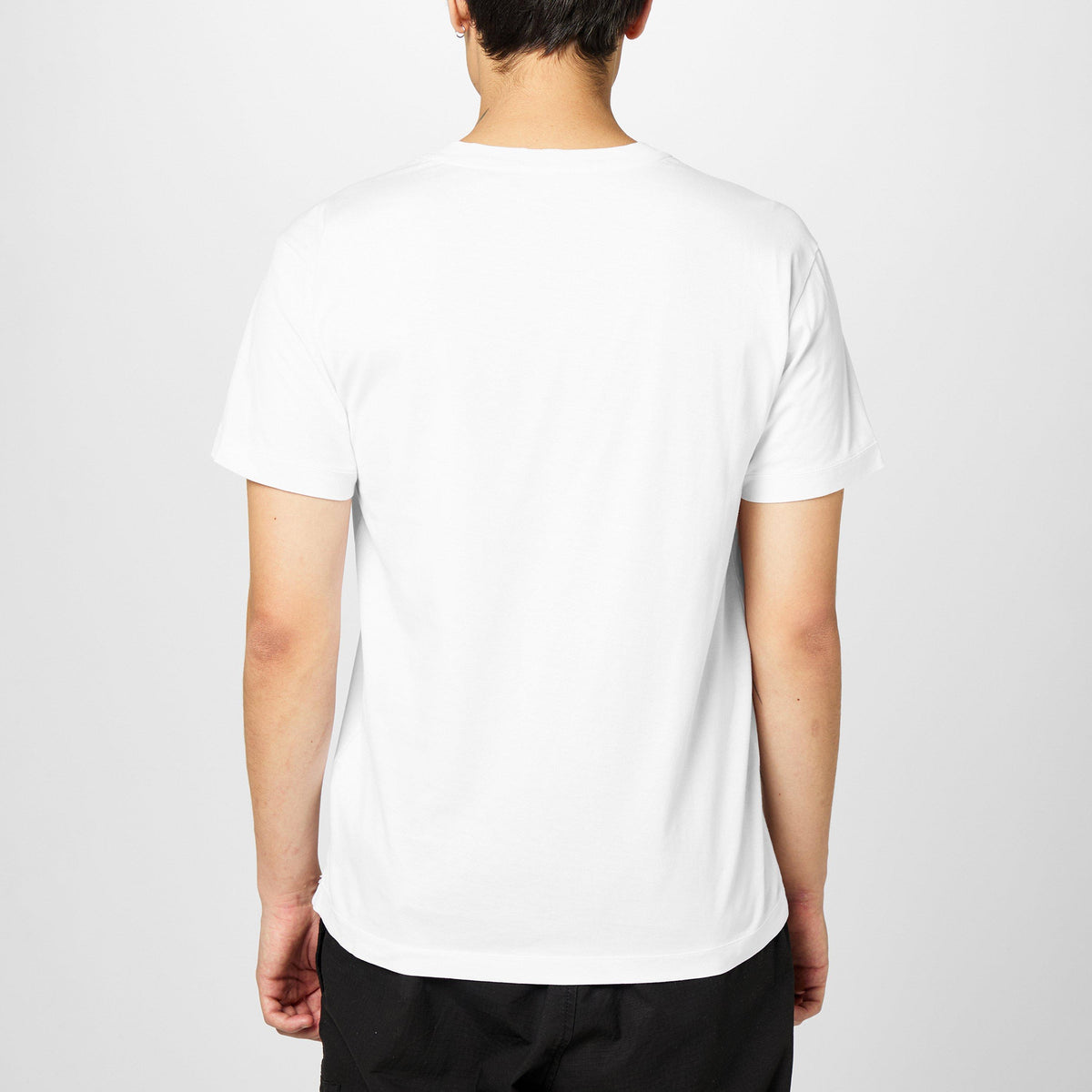 Bianco V0001 - Stone Island - Men's Cotton Compass Logo Patch T-Shirt - 4