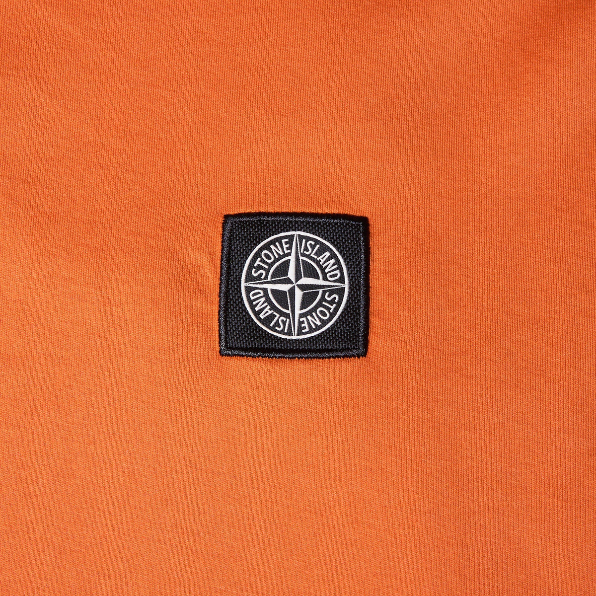 B Orange V003B - Stone Island - Men's Cotton Compass Logo Patch T-Shirt - 5