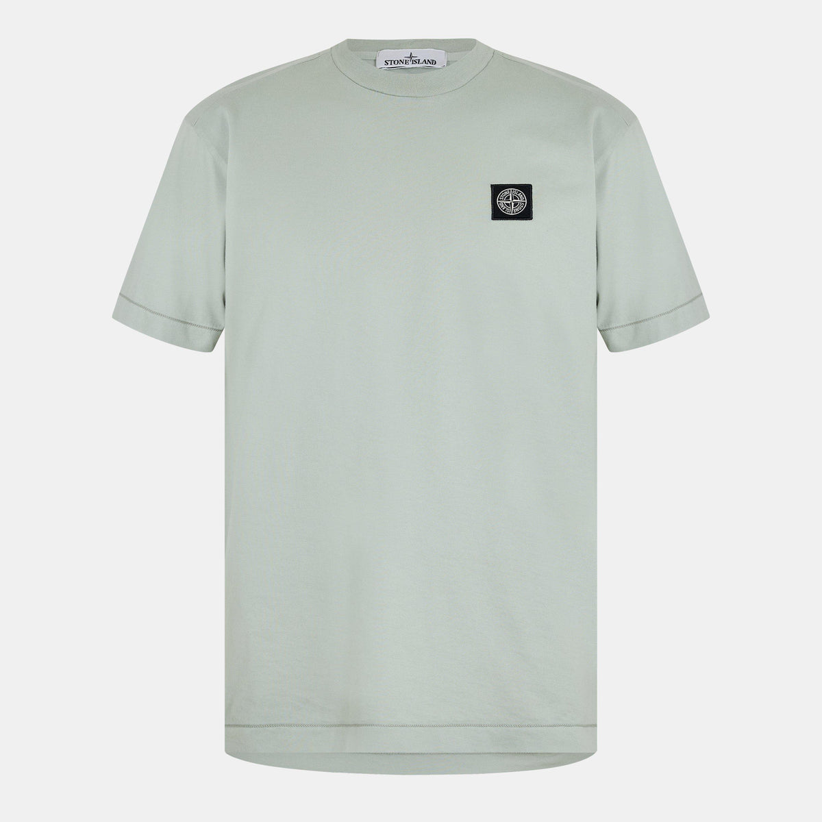 Sage V0055 - Stone Island - Men's Cotton Compass Logo Patch T-Shirt - 1