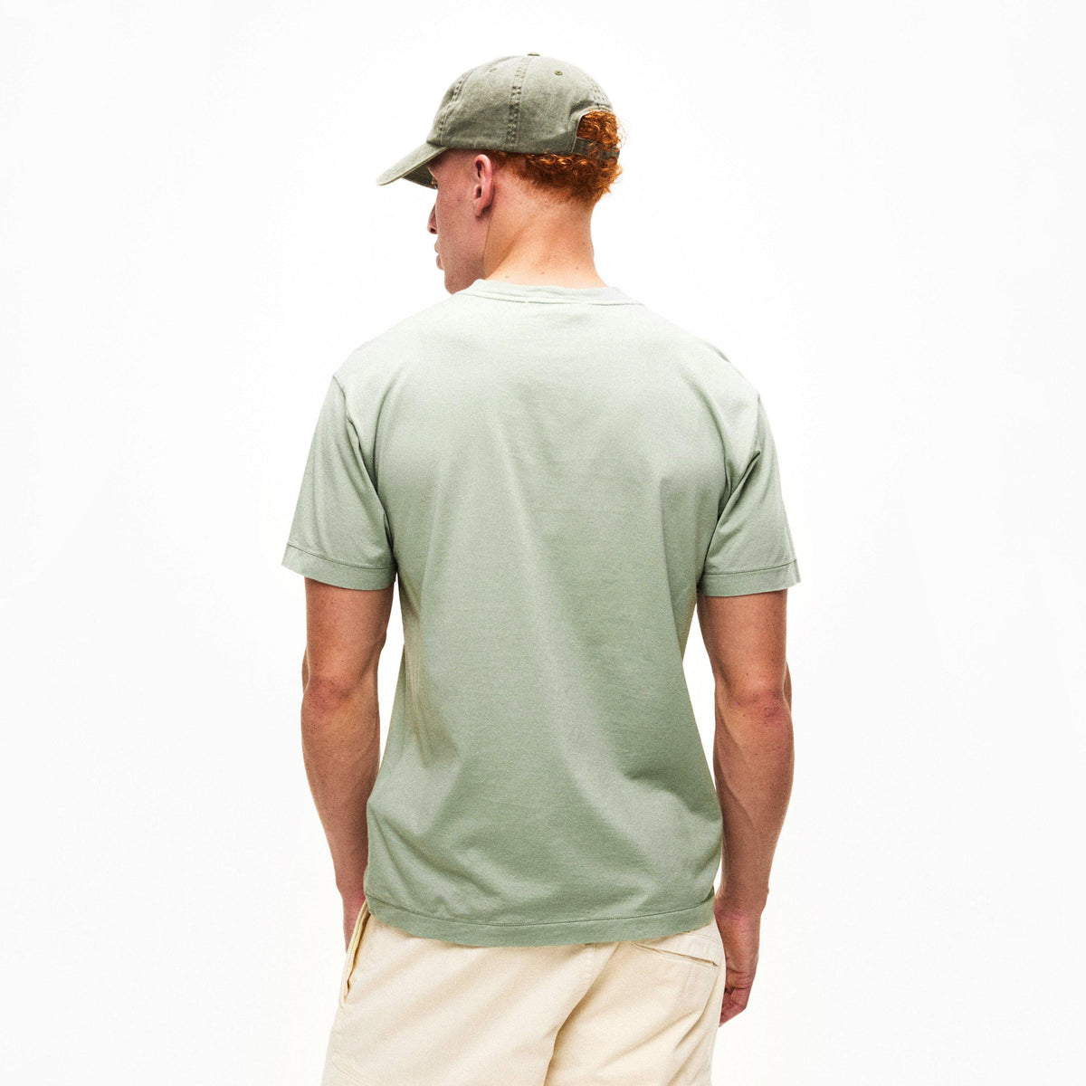 Sage V0055 - Stone Island - Men's Cotton Compass Logo Patch T-Shirt - 4