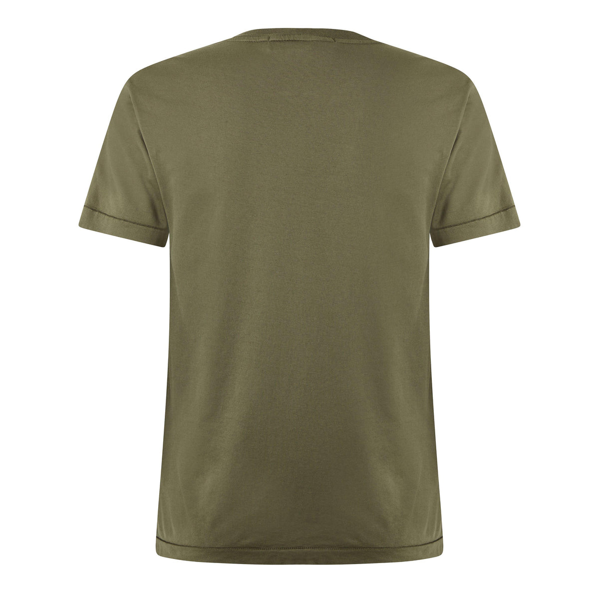 Mil Green V005G - Stone Island - Men's Cotton Compass Logo Patch T-Shirt - 2