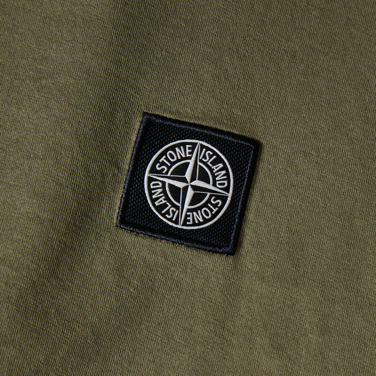 Mil Green V005G - Stone Island - Men's Cotton Compass Logo Patch T-Shirt - 5