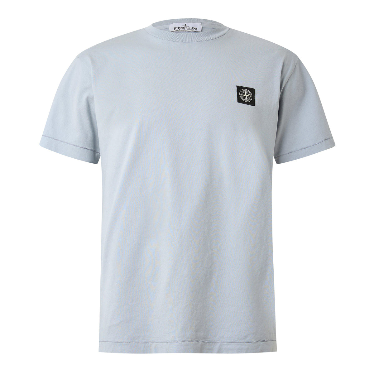 Ash Grey V0049 - Stone Island - Men's Cotton Compass Logo Patch T-Shirt - 1