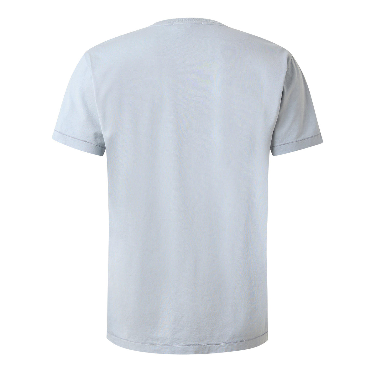 Ash Grey V0049 - Stone Island - Men's Cotton Compass Logo Patch T-Shirt - 2