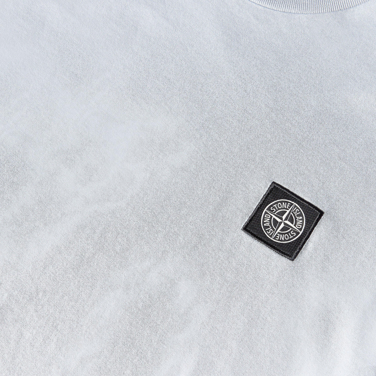 Ash Grey V0049 - Stone Island - Men's Cotton Compass Logo Patch T-Shirt - 5