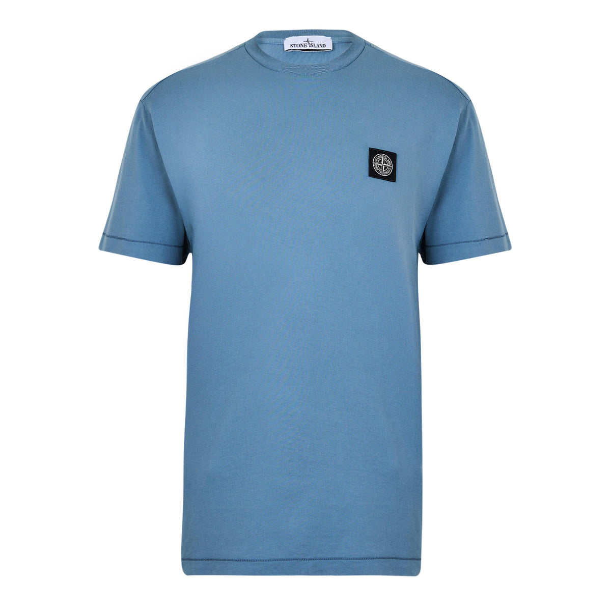 Blue Acc V002B - Stone Island - Men's Cotton Compass Logo Patch T-Shirt - 1