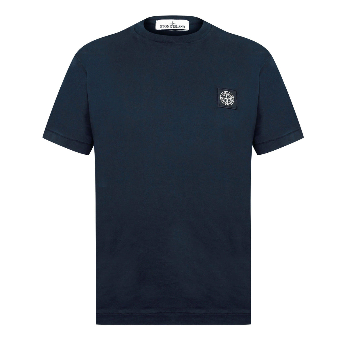 Blue V0020 - Stone Island - Men's Cotton Compass Logo Patch T-Shirt - 1