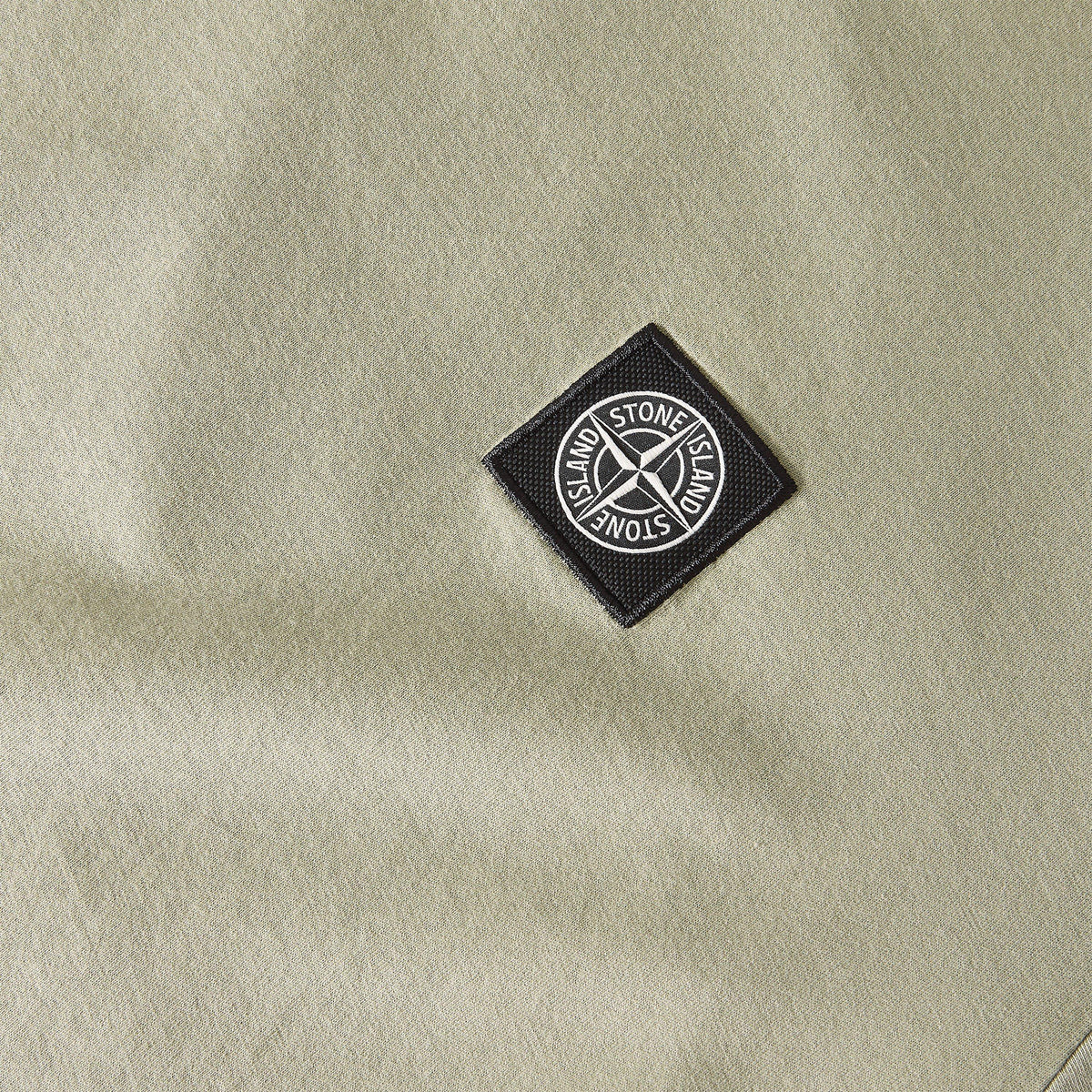 L Green V005N - Stone Island - Men's Cotton Compass Logo Patch T-Shirt - 3