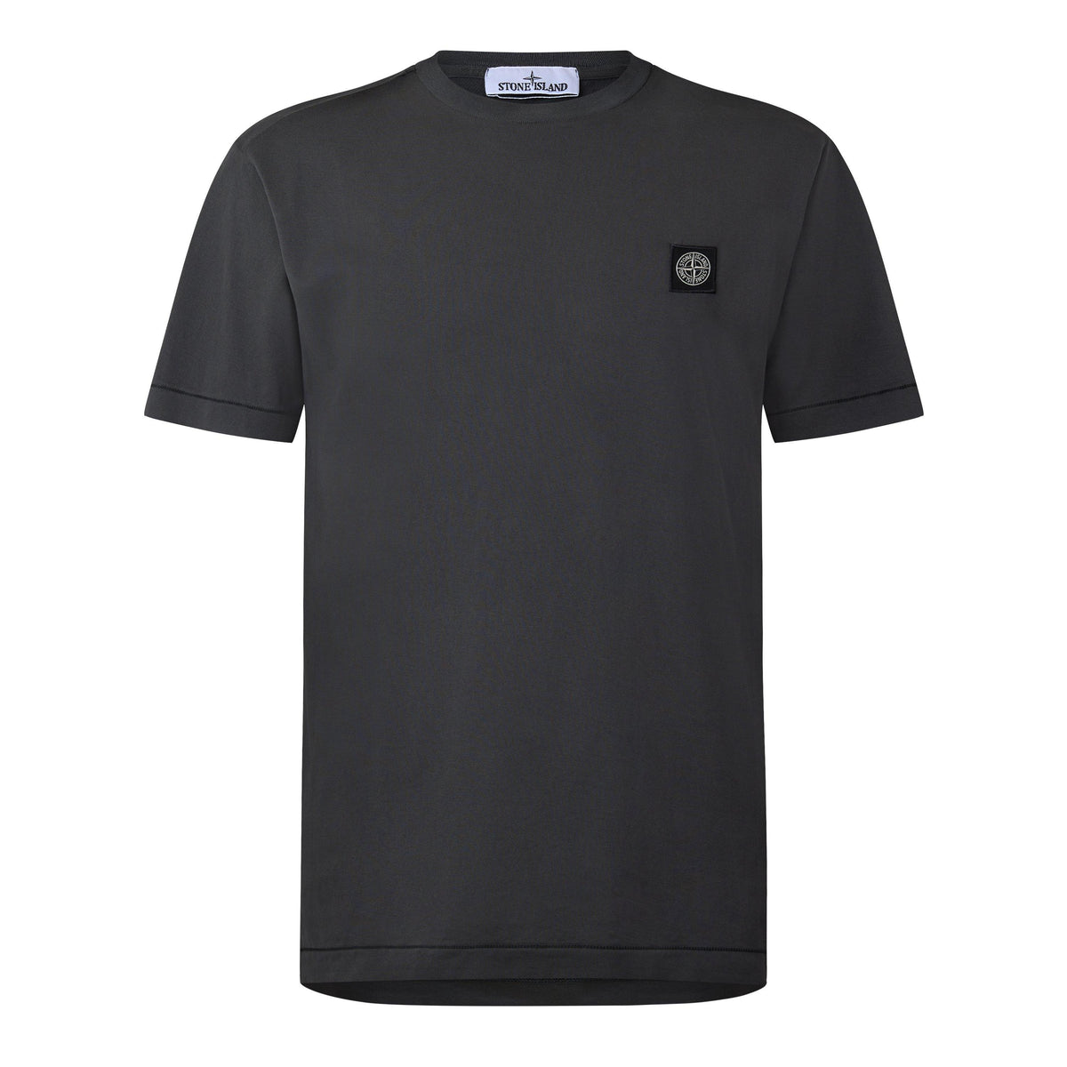 Lead Grey V0062 - Stone Island - Men's Cotton Compass Logo Patch T-Shirt - 1