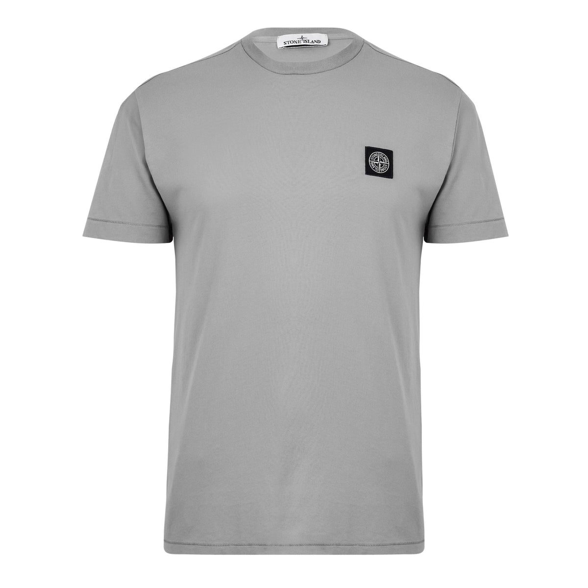 Grey V0060 - Stone Island - Men's Cotton Compass Logo Patch T-Shirt - 1
