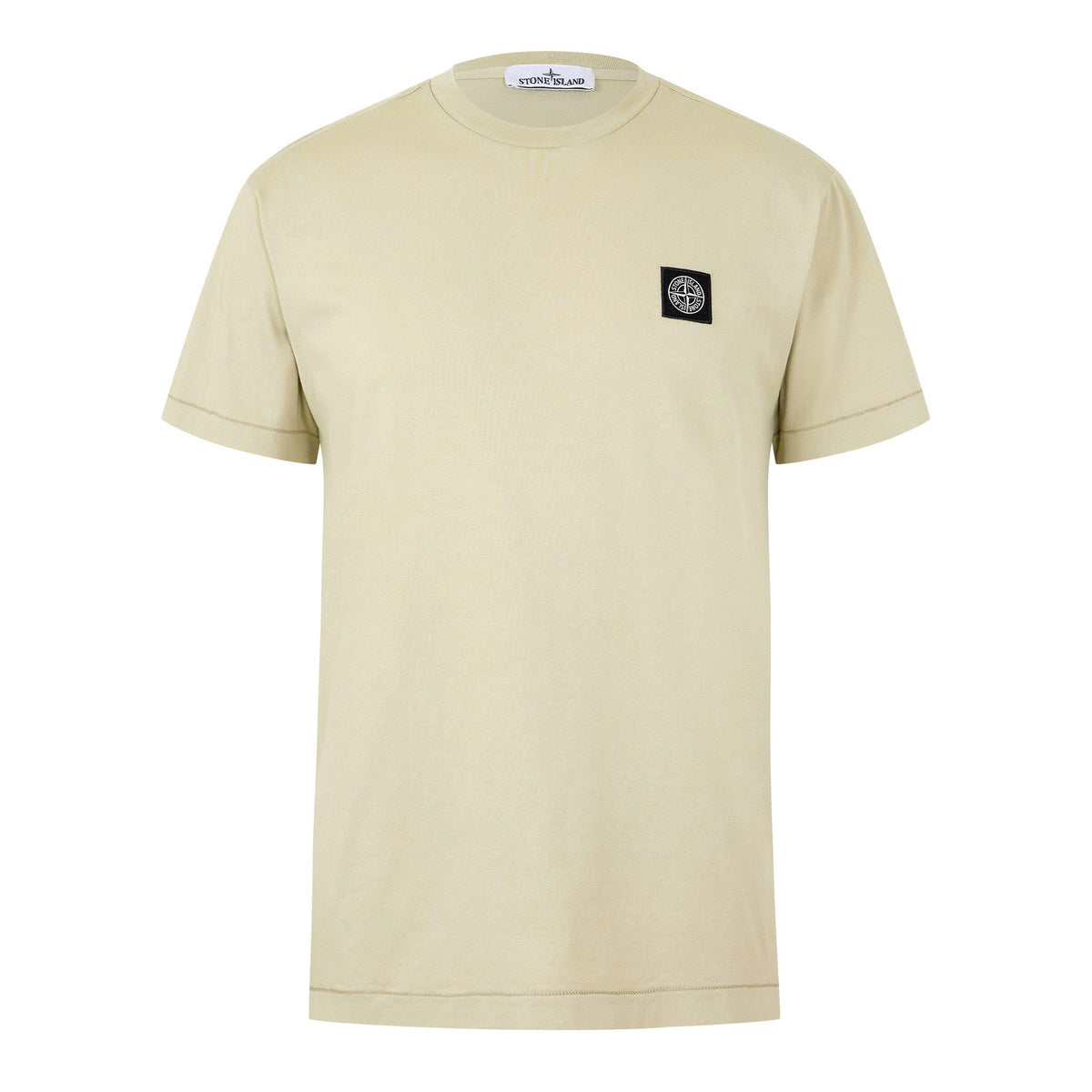 Sand V0095 - Stone Island - Men's Cotton Compass Logo Patch T-Shirt - 1