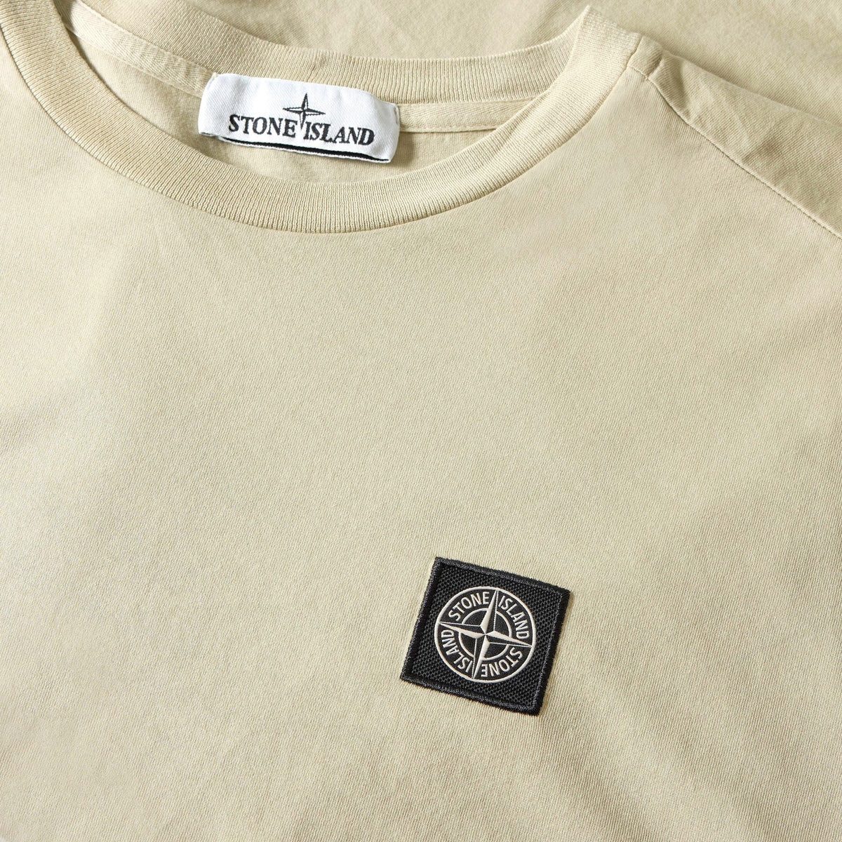 Sand V0095 - Stone Island - Men's Cotton Compass Logo Patch T-Shirt - 5