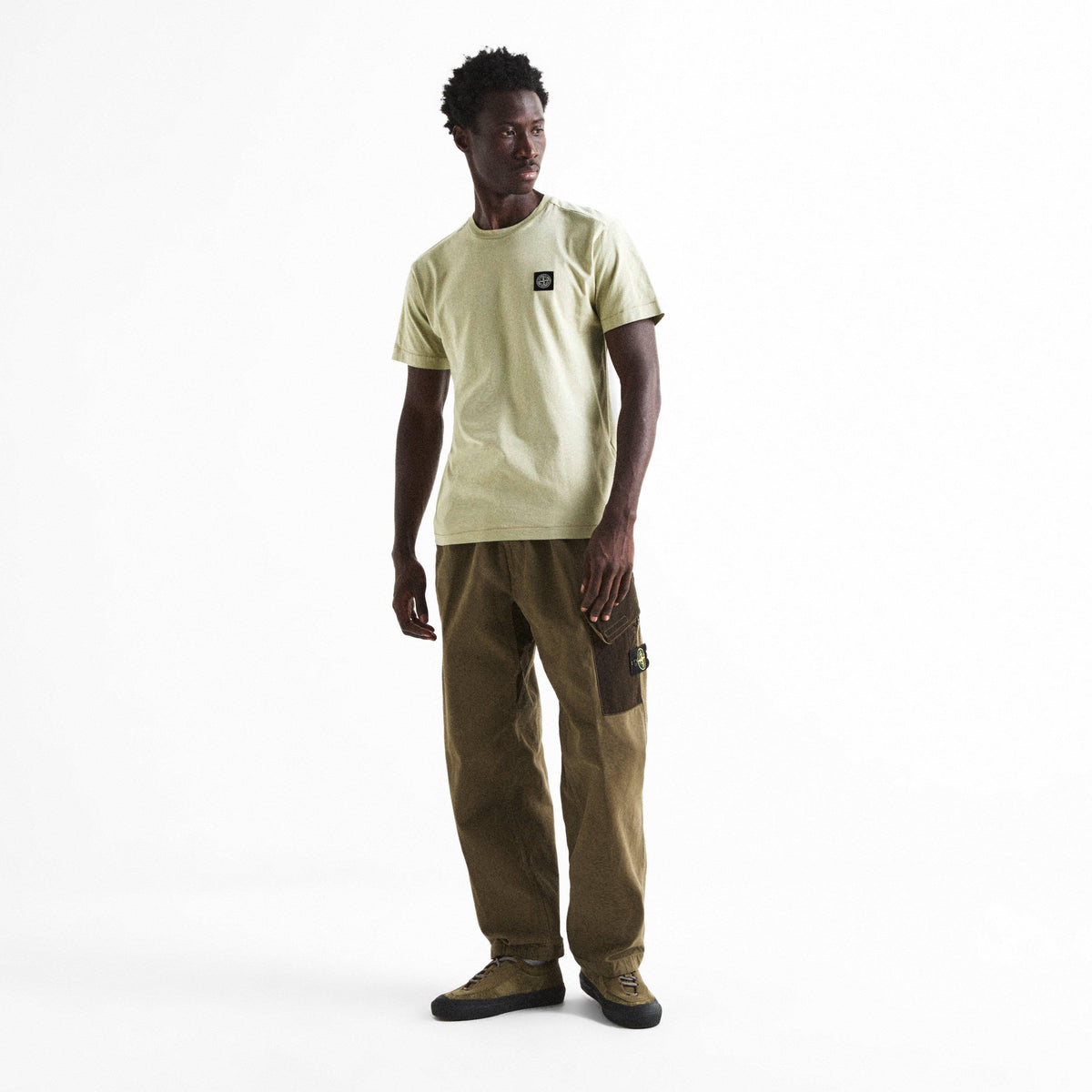 Sand V0095 - Stone Island - Men's Cotton Compass Logo Patch T-Shirt - 6