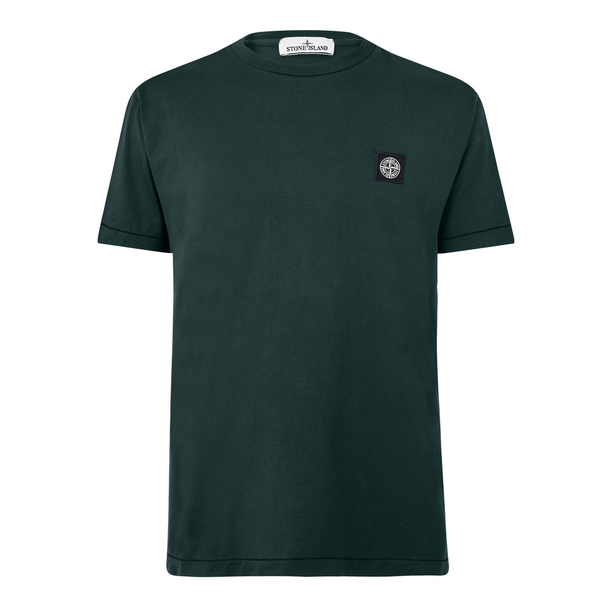 Dk Green V005S - Stone Island - Men's Cotton Compass Logo Patch T-Shirt - 1