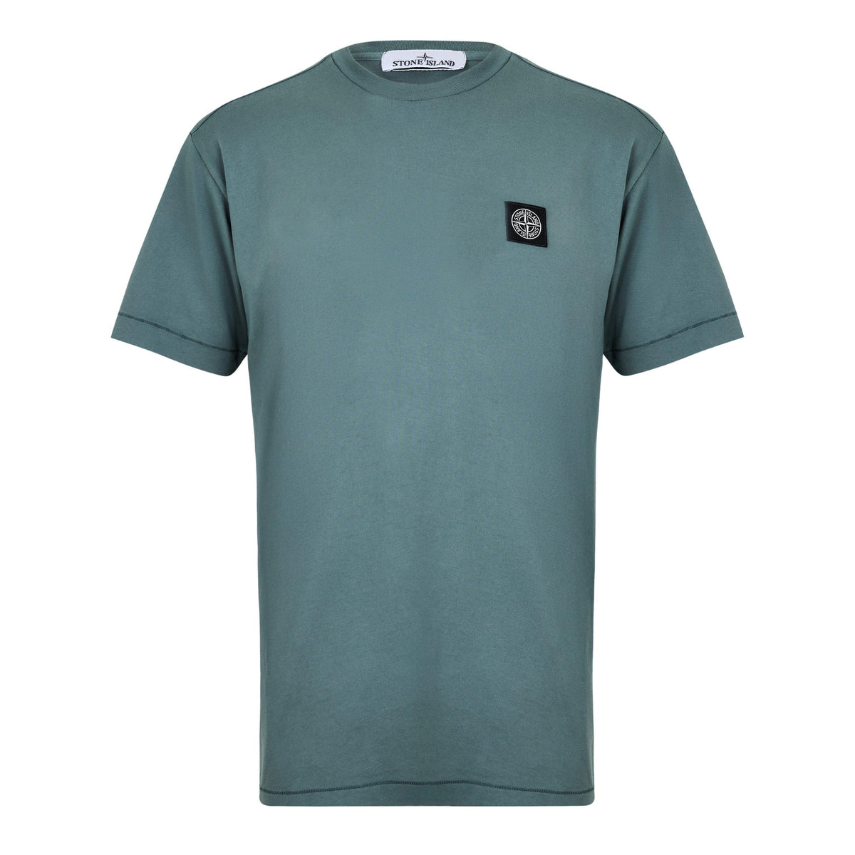 O Green V005T - Stone Island - Men's Cotton Compass Logo Patch T-Shirt - 1