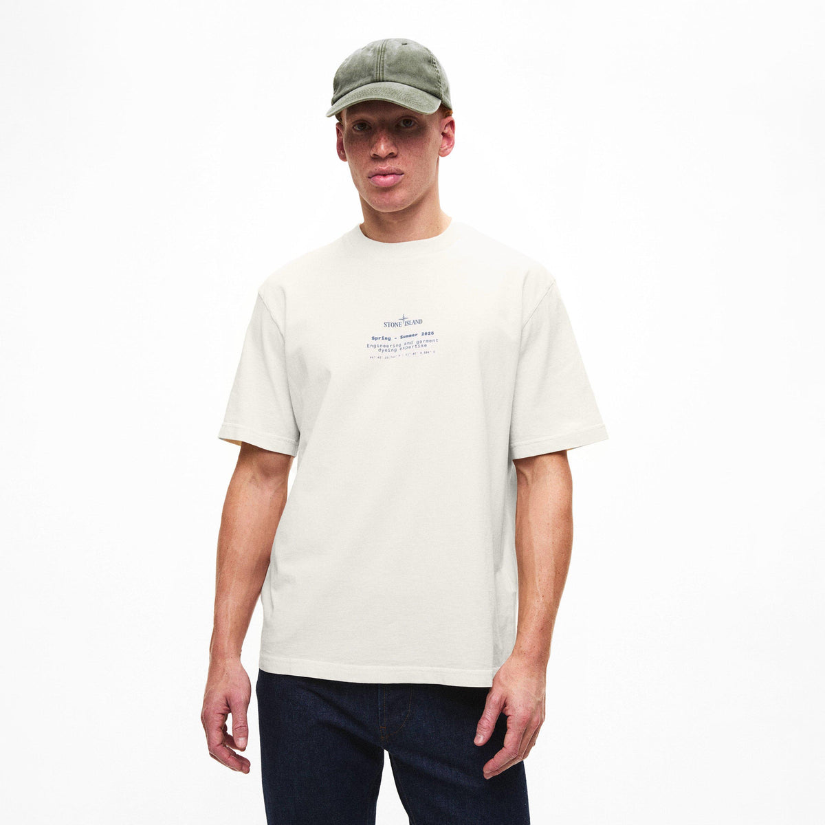 Ivory V0093 - Stone Island - Men's Print T-Shirt - 3