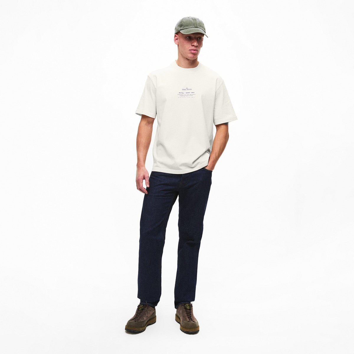 Ivory V0093 - Stone Island - Men's Print T-Shirt - 6