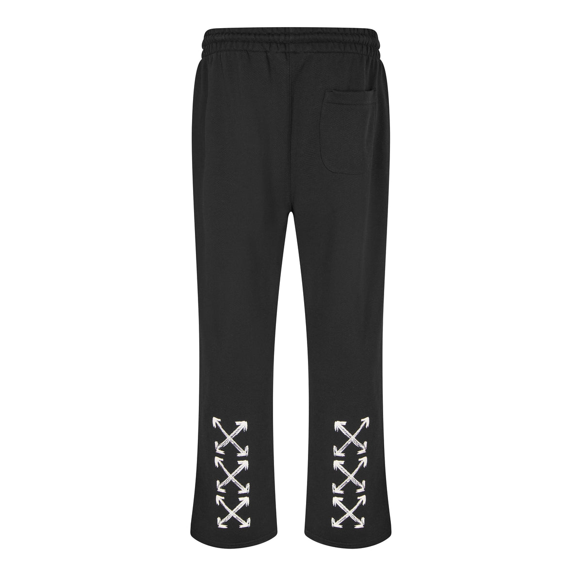 Black - Off White - Men's Slim Fit Jogging Bottoms - 2