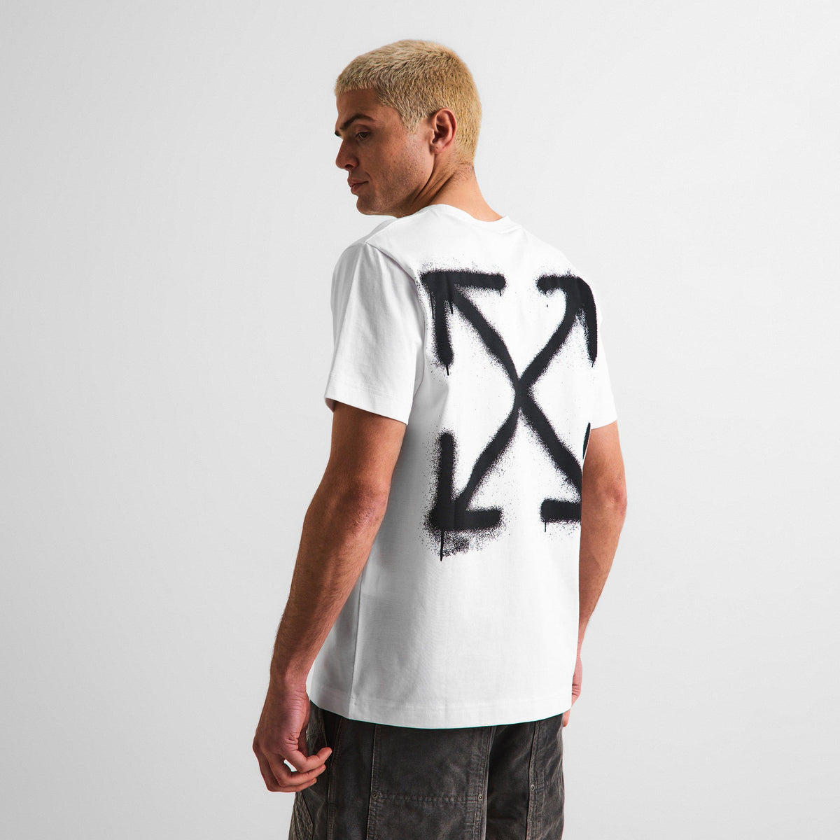 White - Off White - Men's Slim Fit T-Shirt - 4