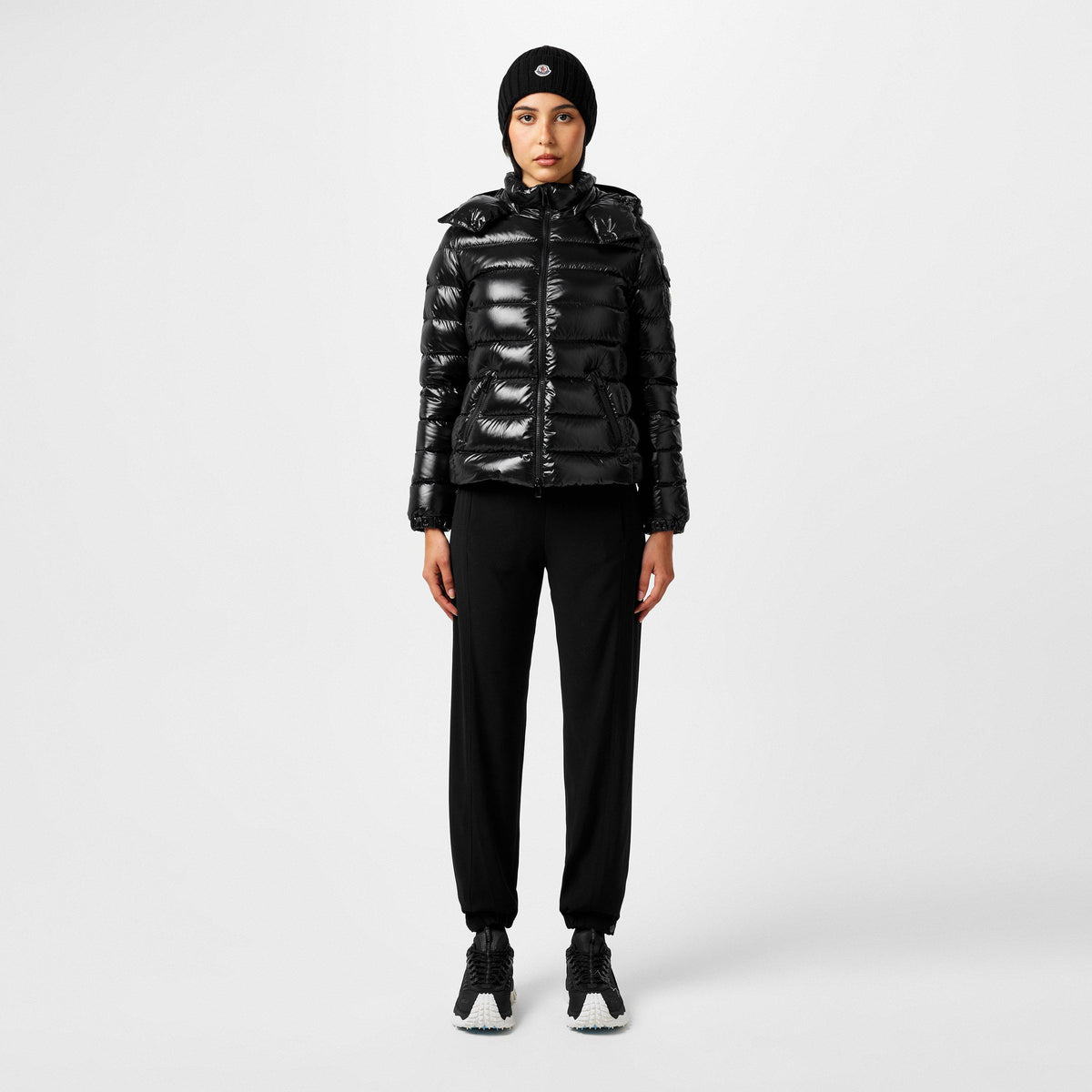 Black 999 - Moncler - Women's Bady Down Detachable Hood Short Puffer Jacket - 6