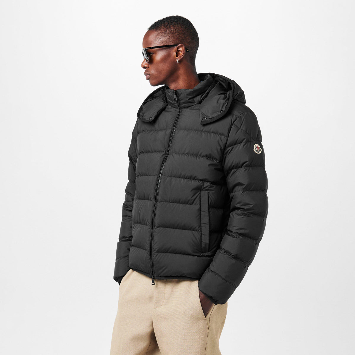 Black 999 - Moncler - Men's Water Resistant Insulated Medium Puffer Jacket - 3